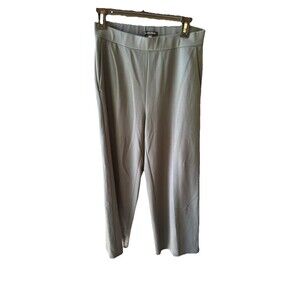 Eileen Fisher Washable Stretch Crepe Pull On Pants Size Petite Small Gray
